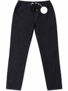 Umgee Black Denim tapered leg  drawstring jeans NWT Small